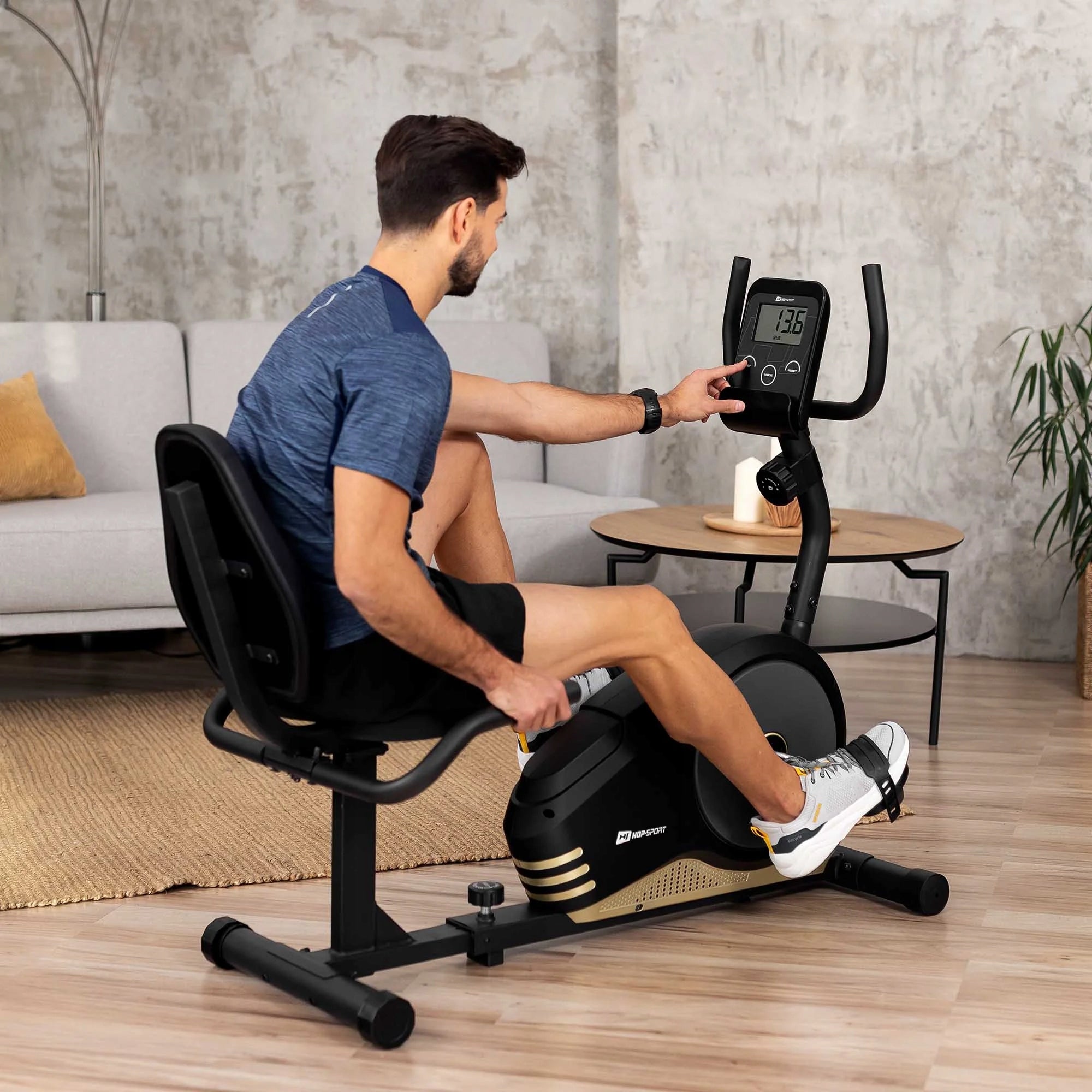 Magnetic Bike Horizontal with Pulse Training Bike Reclining Brand Hop-Sport