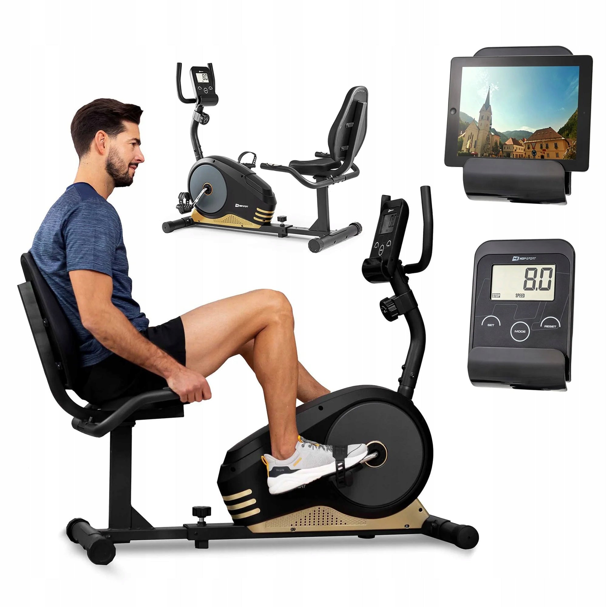Magnetic Bike Horizontal with Pulse Training Bike Reclining