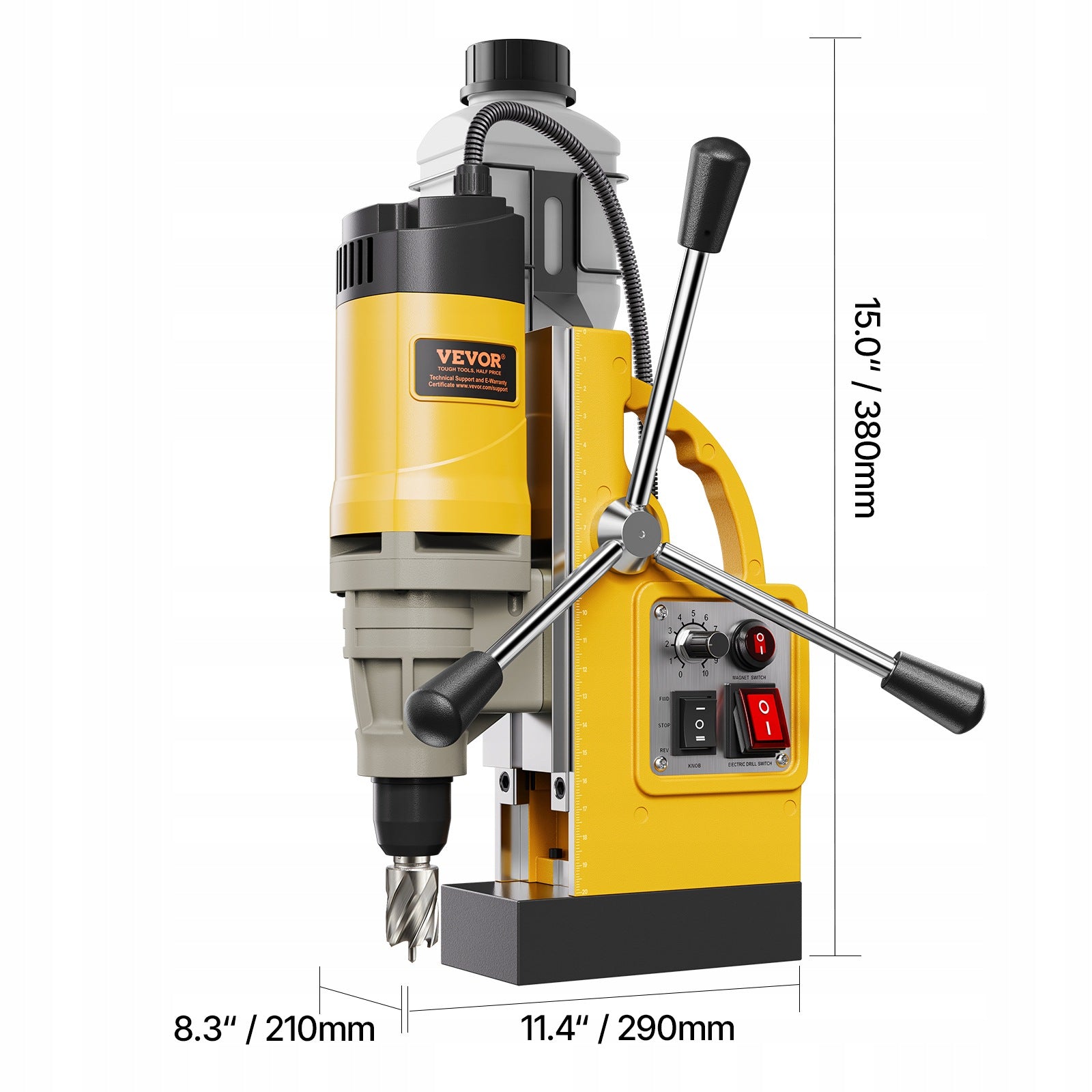 Magnetic Drilling Machine 1400W 12500N Electric With 6 Core Drill Bits Manufacturer code CLZJP6JT5