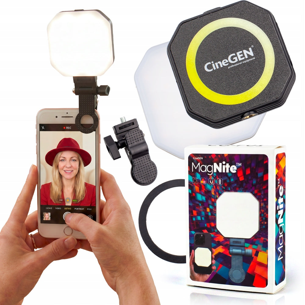 Magnetic LED phone lamp with clip CineGEN