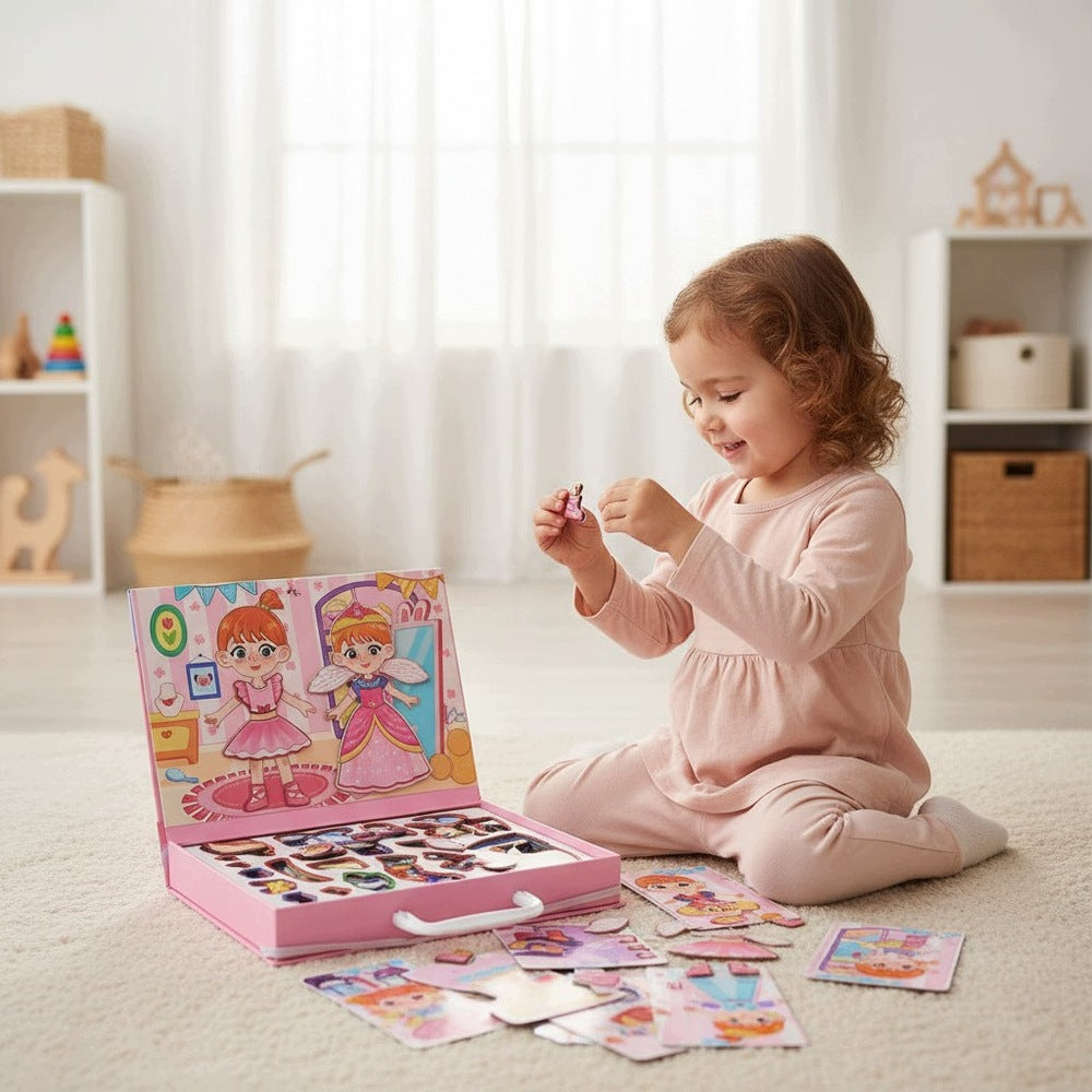 Magnetic Puzzle Girl 68 El with Board Game Cards and Suitcase 3 Manufacturer code PUZZLE UBIERANKA DLA DZIEWCZYNKI