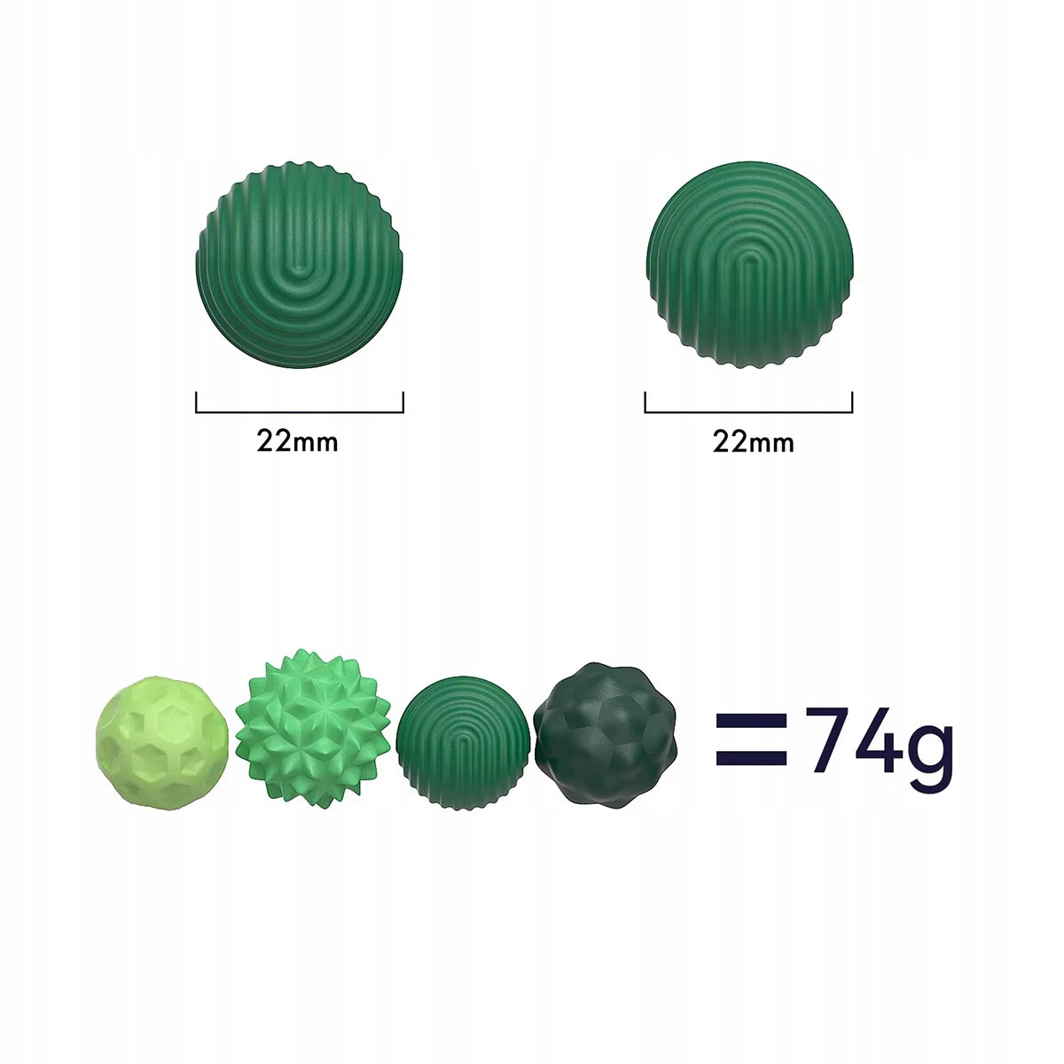 Magnetic Sensory Anti-Stress Balls with Case: 4 zt green Name Magnetyczne Sensoryczne Kulki Antystresowe 4st