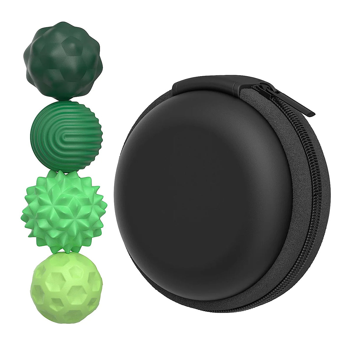 Magnetic Sensory Anti-Stress Balls with Case: 4 zt green