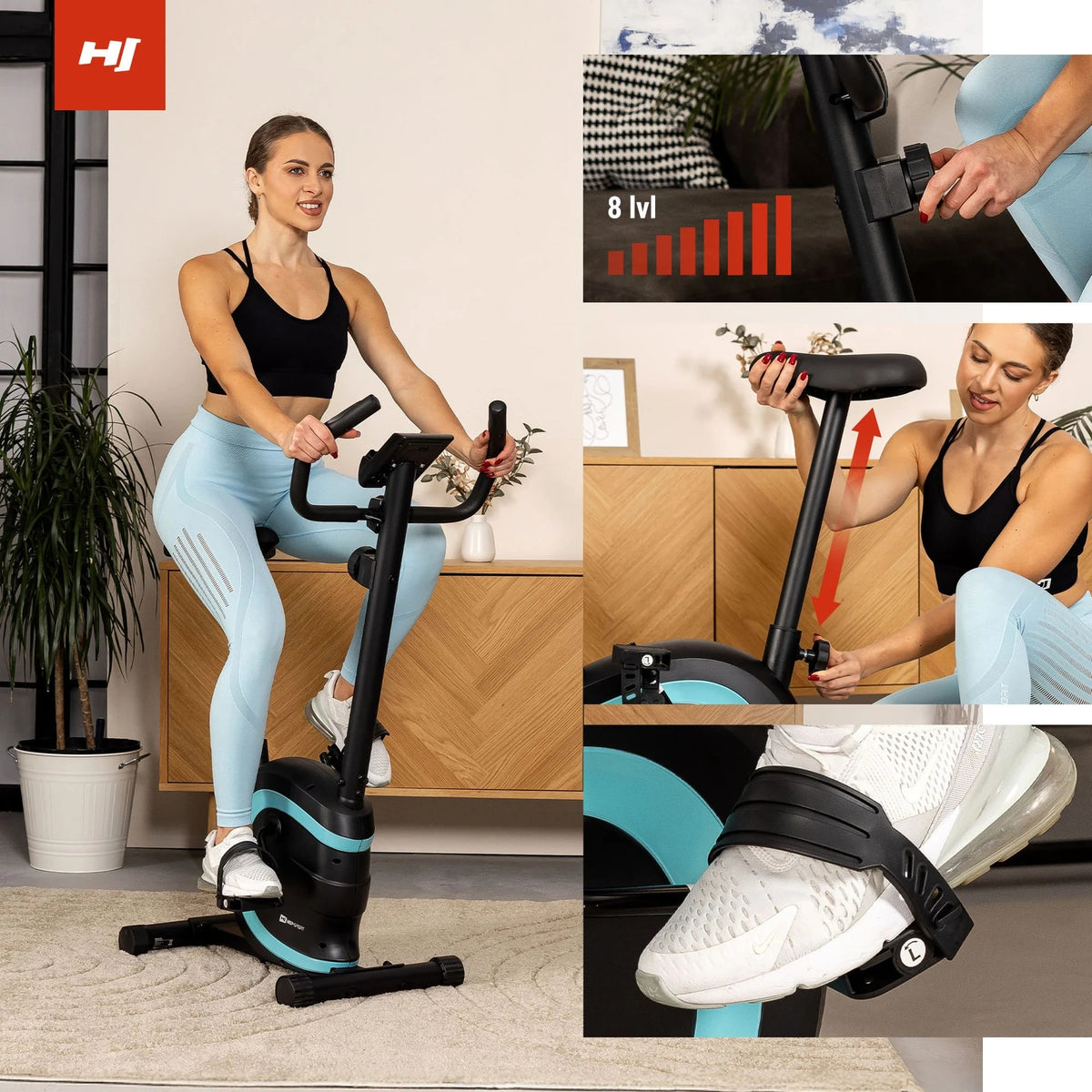 Magnetic Stationary Bike for Exercise Training Bike up to 120kg Brand Hop-Sport