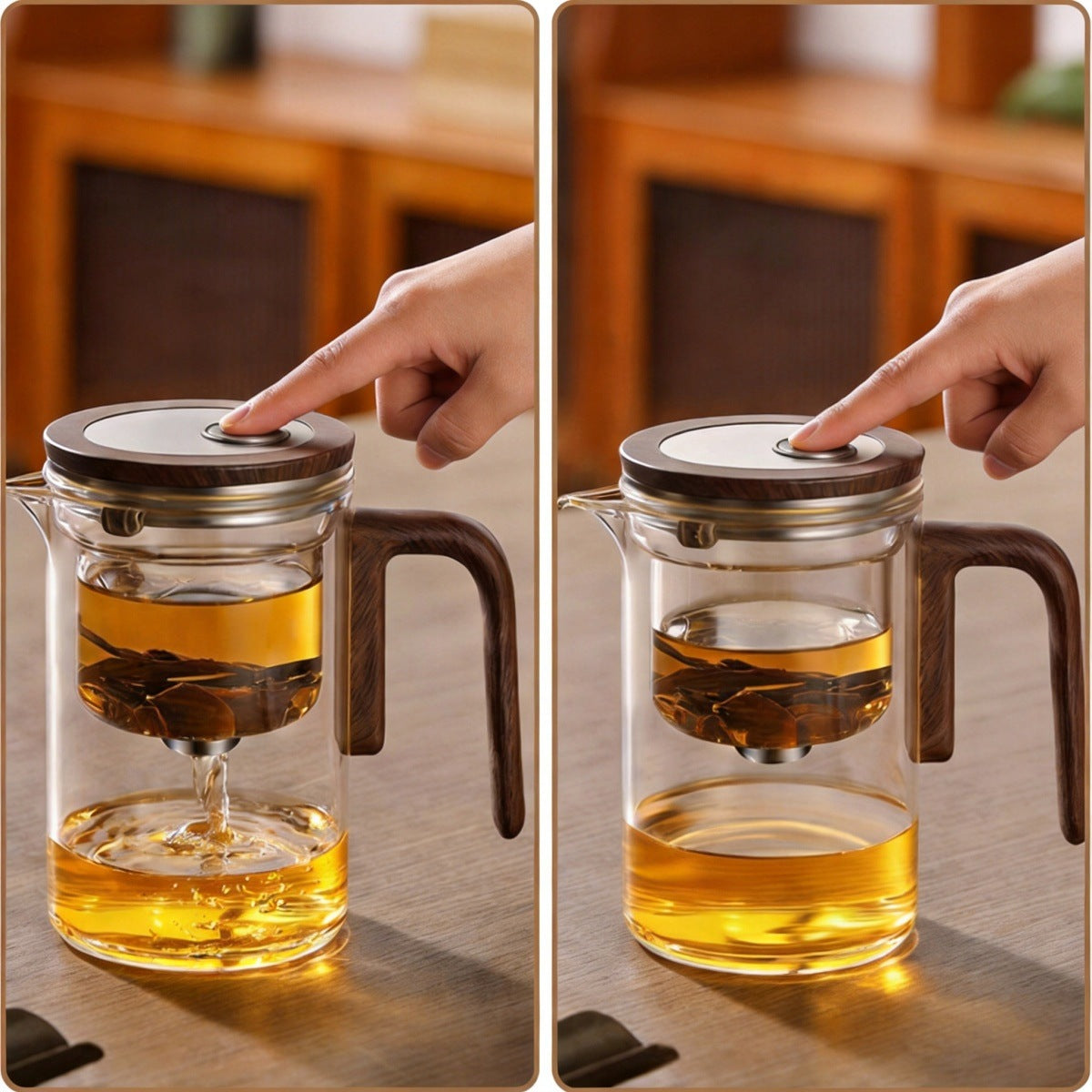 Magnetic Tea Pot | Removable Infuser Teapot | Glass Tea Pot With Infuser Material glass