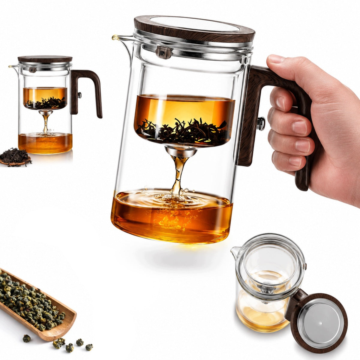 Magnetic Tea Pot | Removable Infuser Teapot | Glass Tea Pot With Infuser