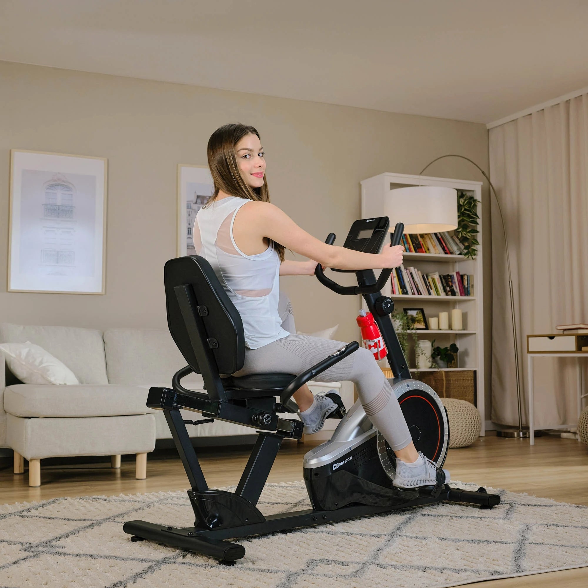 Magnetic Training Bike Levels Pulse Stationary Reclining Brand Hop-Sport