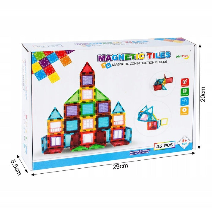 Magnetic blocks Stator Magnetic Tiles 3D 45 elements
