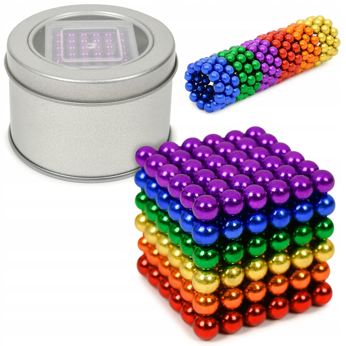 Magnetic blocks balls 5mm Rainbow Colorful Toy 216 pcs. Manufacturer code klocki