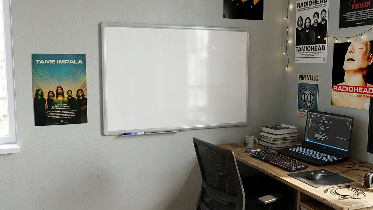 Magnetic board white 80x50 cm aluminium frame PREMIUM EXPO + FREEBIE Brand ALLboards