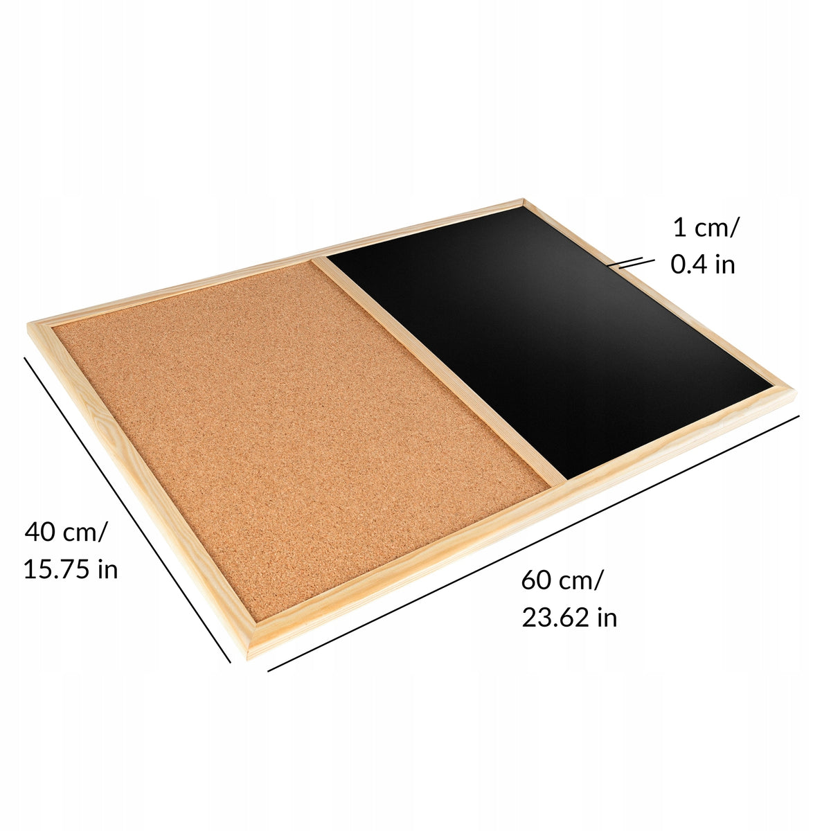Magnetic chalkboard 2in1 60x40 for wall + pins magnets Product width 60 cm