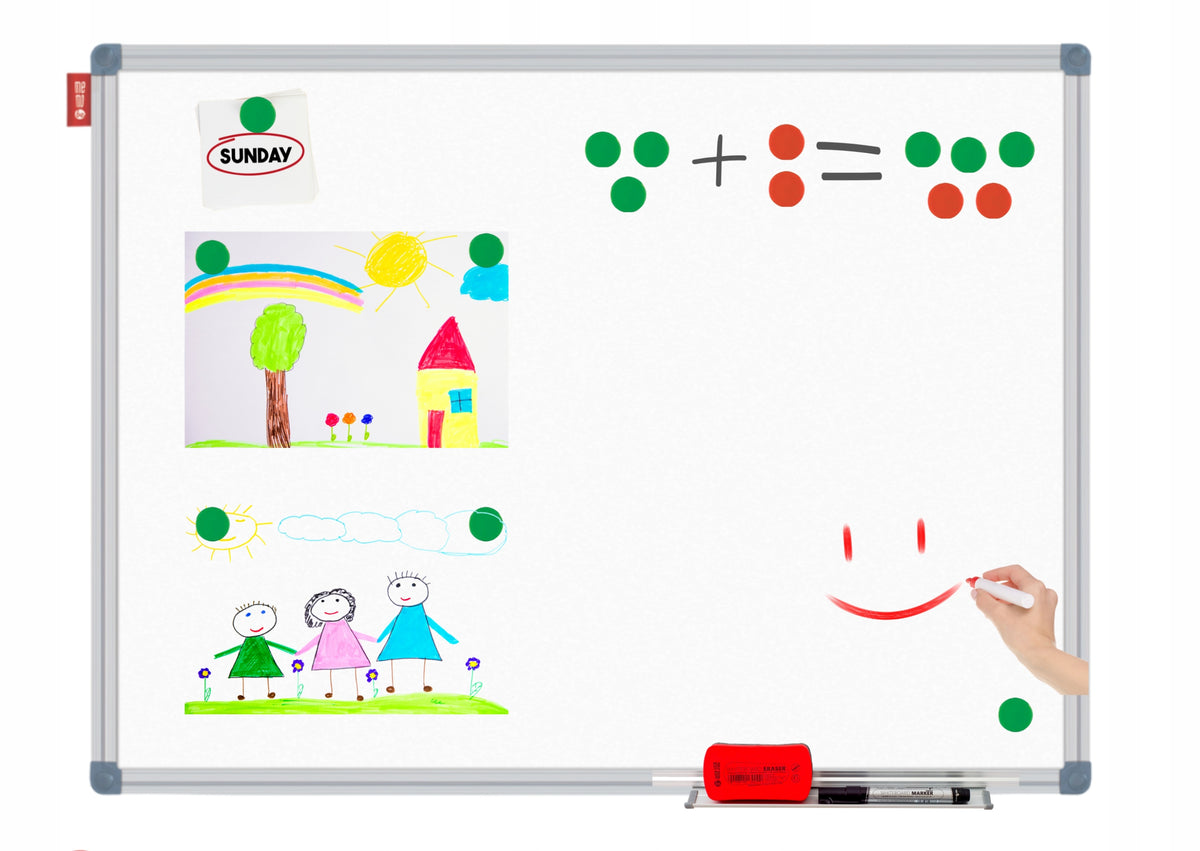 Magnetic dry erase writing board 120x90cm for wall + freebie