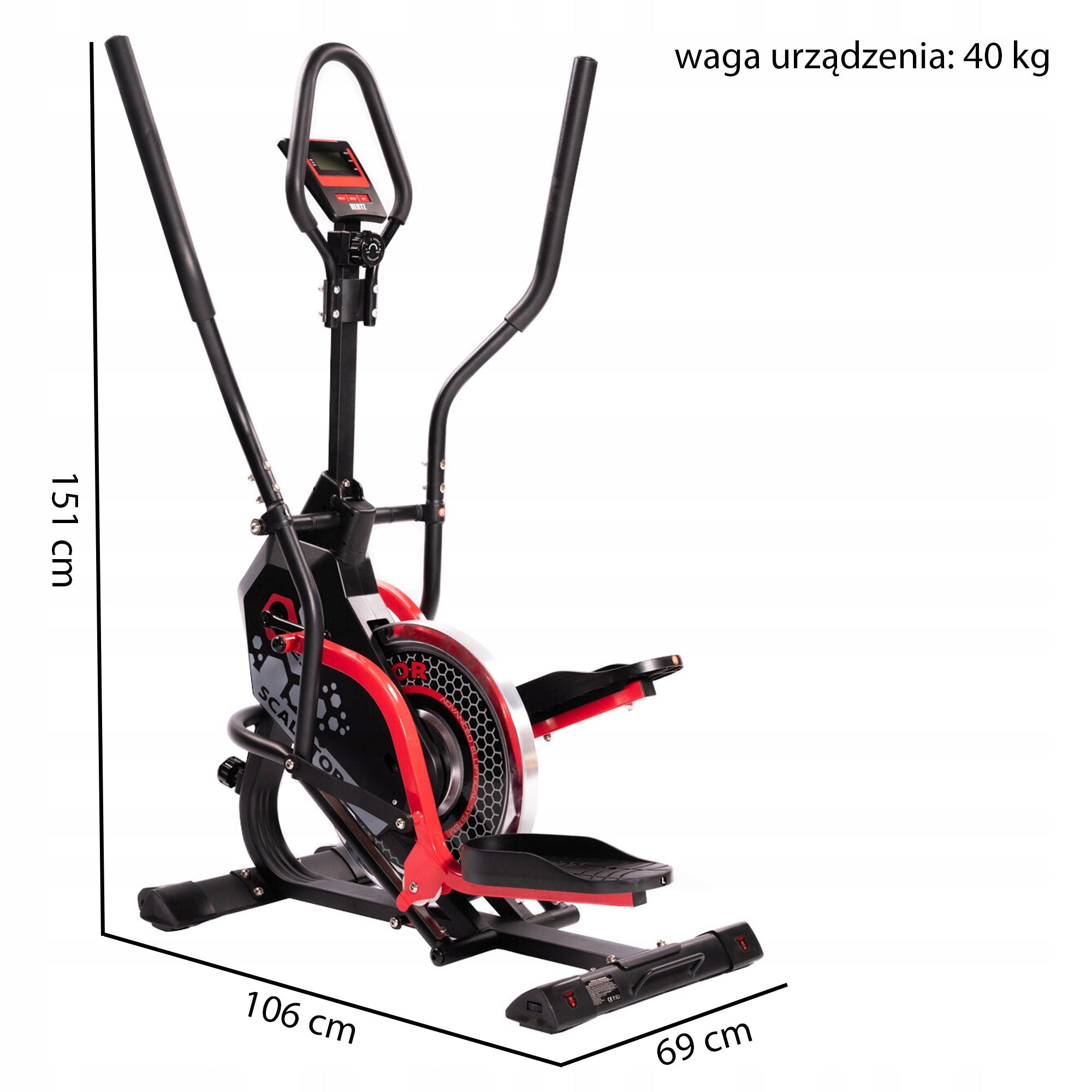 Magnetic elliptical cross trainer HERTZ FITNESS Scalator E3 Brand Hertz