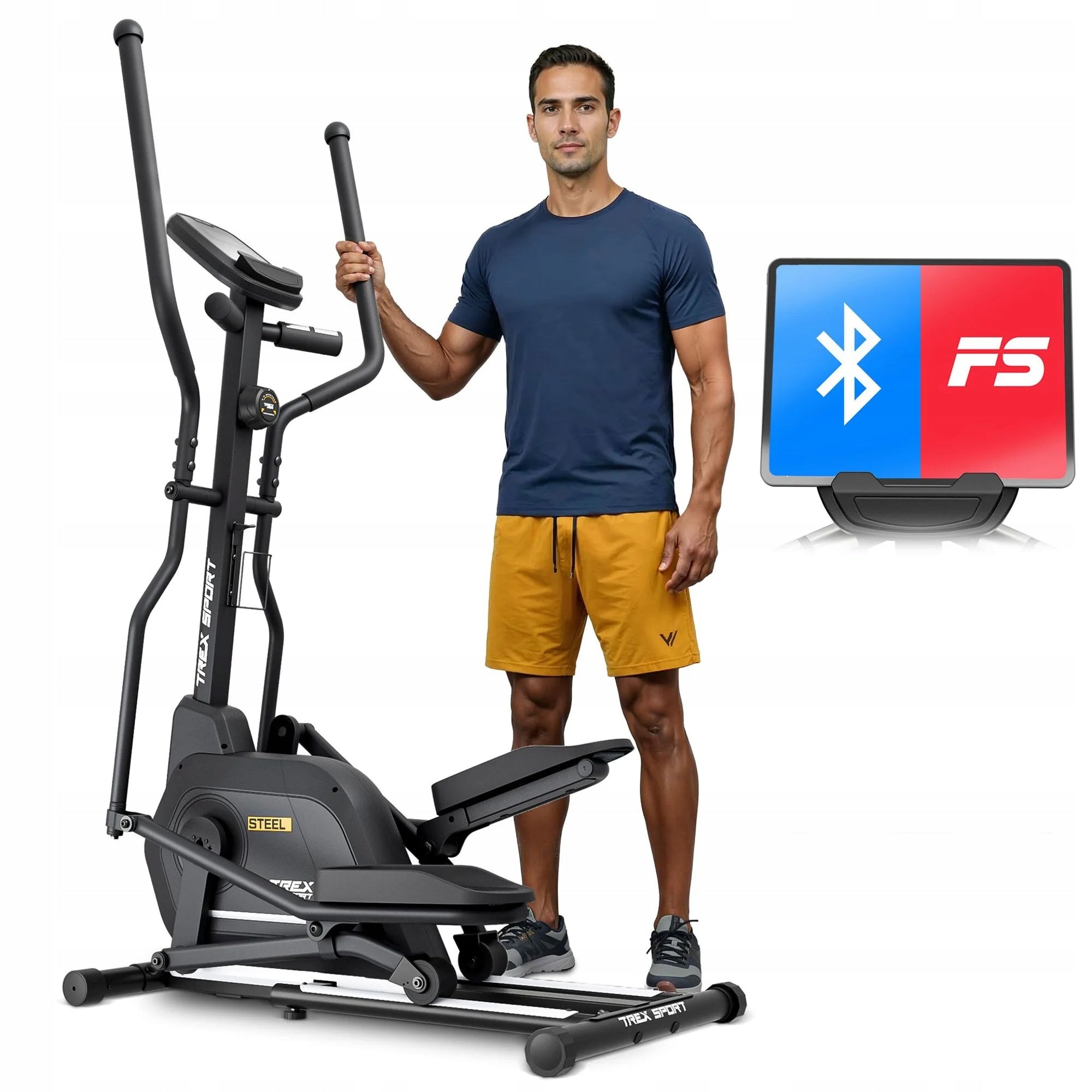 Magnetic elliptical trainer orbi-trek 125kg Bluetooth Steel Trex Sport