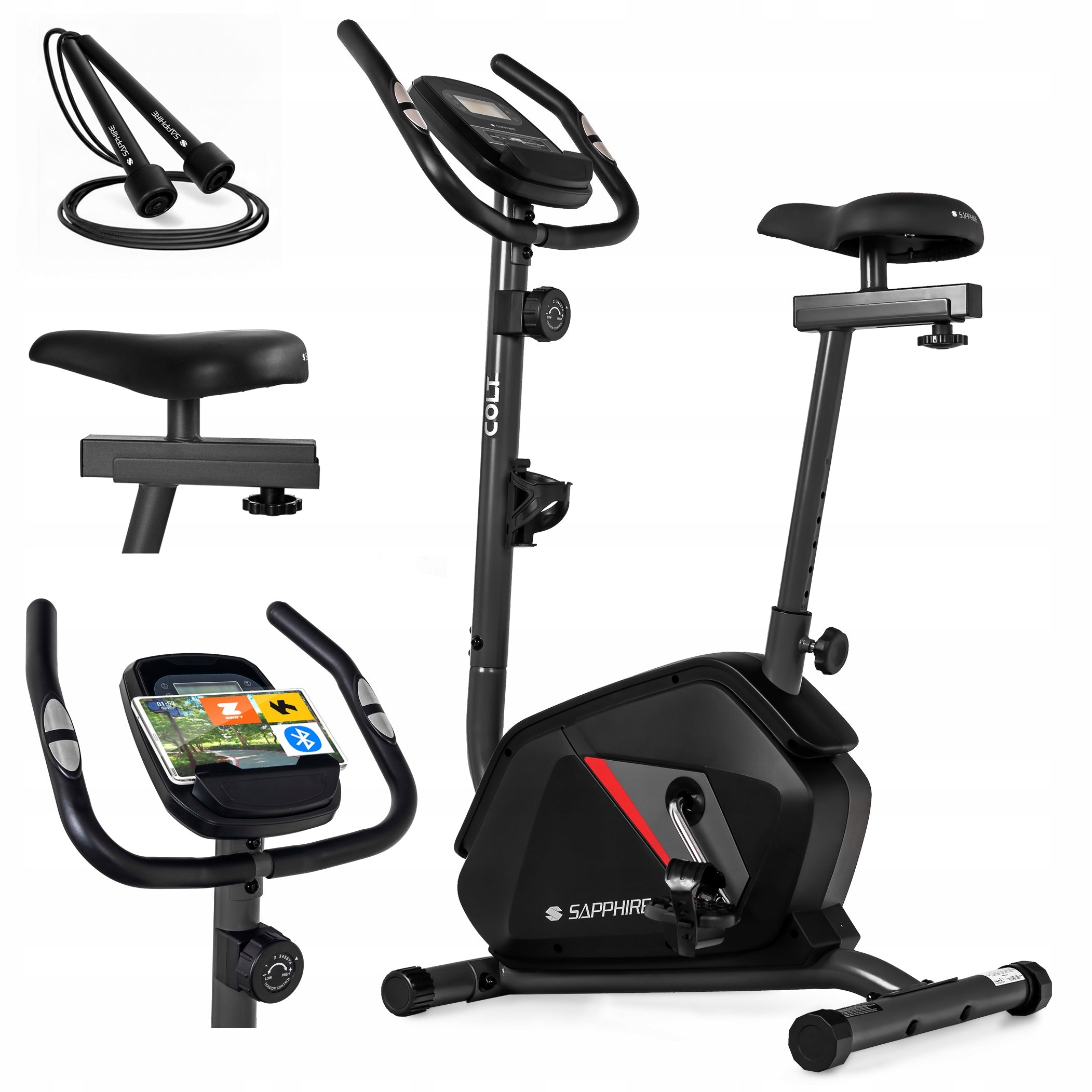 Magnetic stationary bike COLT EXERCISE BIKE SAPPHIRE 150KG SMART