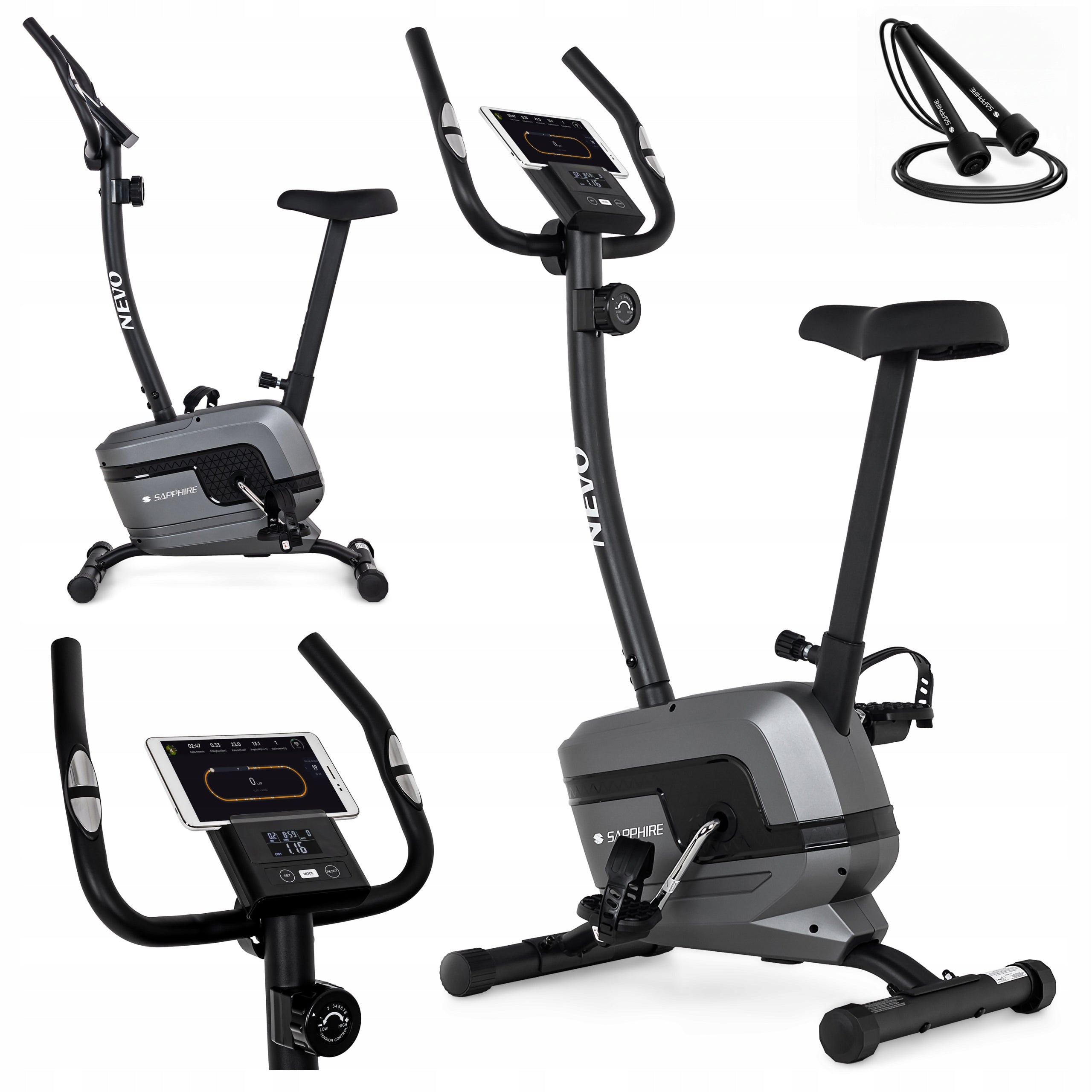 Magnetic stationary bike NEVO exercise bike SAPPHIRE