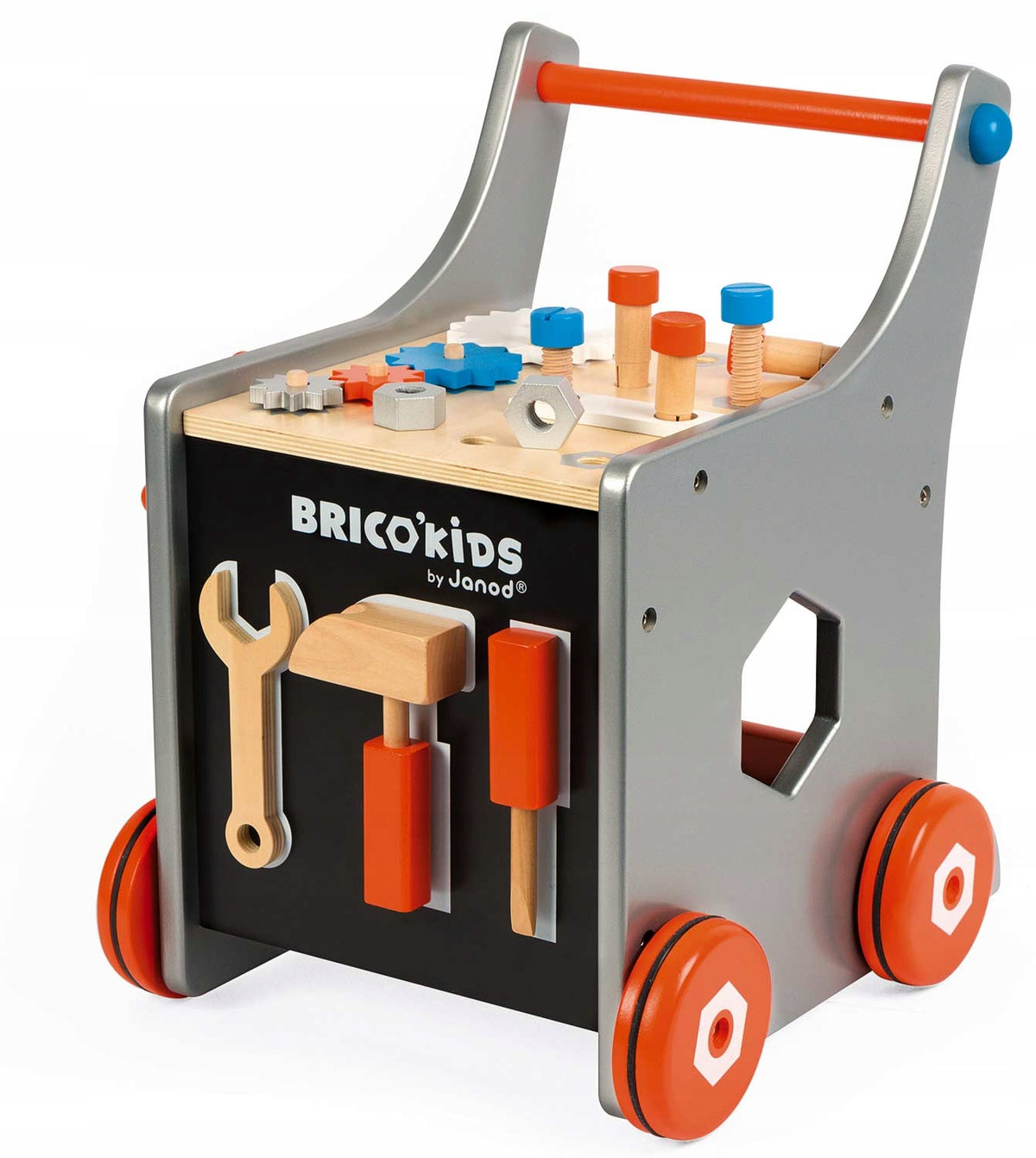 Magnetic workshop trolley with tools Brico Kids Janod Packaging status original