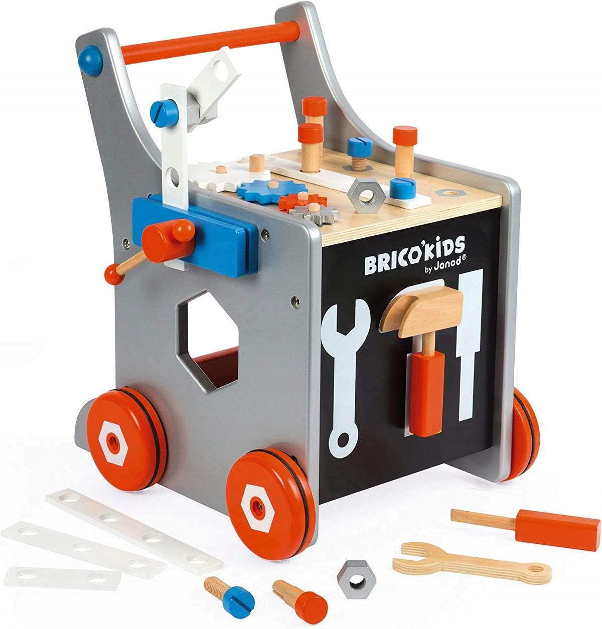 Magnetic workshop trolley with tools Brico Kids Janod