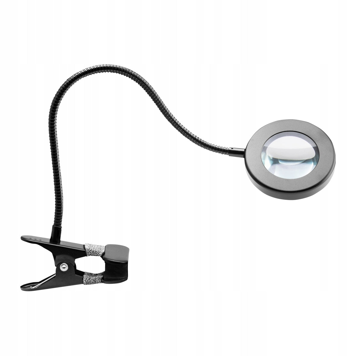 Magnifier lamp led snake ring for desk black