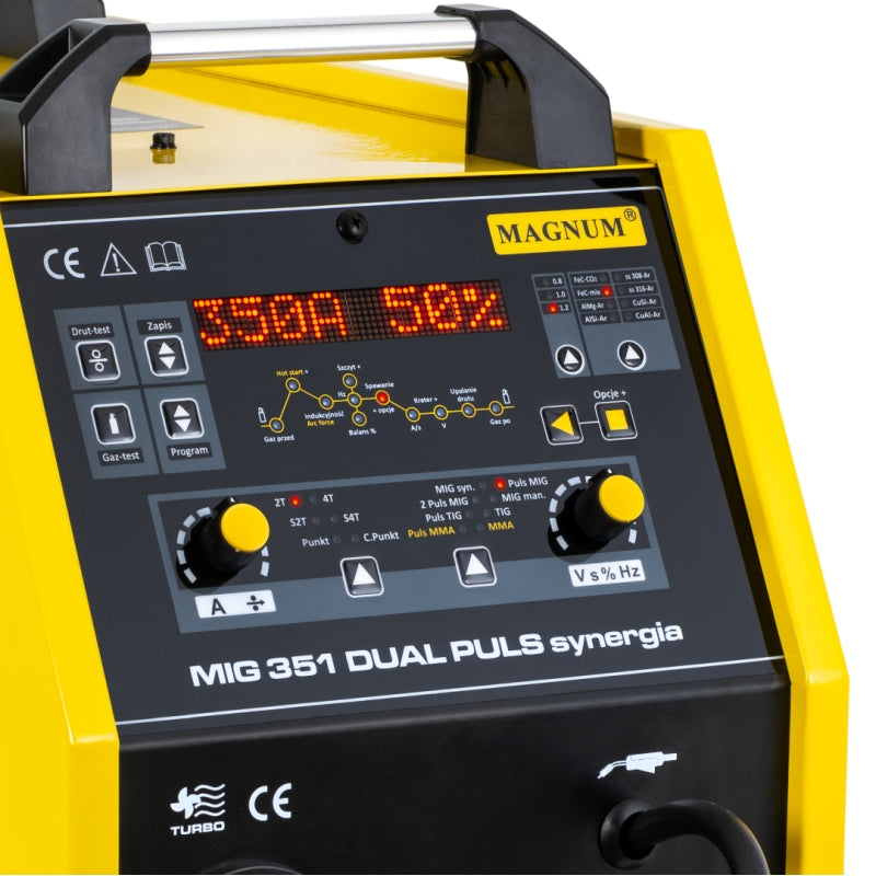 Magnum MIG MAG 351 350A migomat dual pulse synergy 400V Brand Magnum