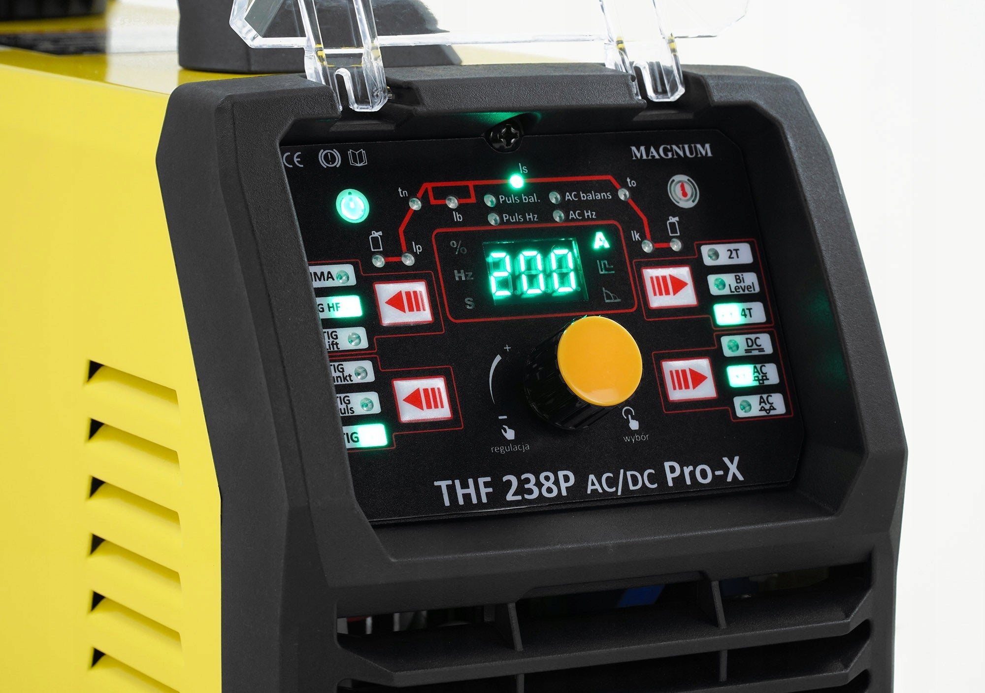 Magnum TIG AC DC THF 238 Pro X 200 A HF welder for ALUMINUM WITH IGBT PULSE Manufacturer code Magnum TIG AC DC THF 238P RSH2