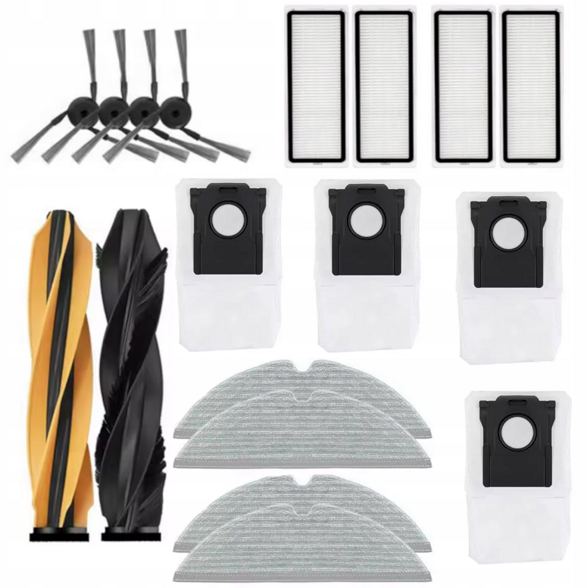 Main Brush Set Side Bags Filter Mop for Dreame D20 Pro Plus +
