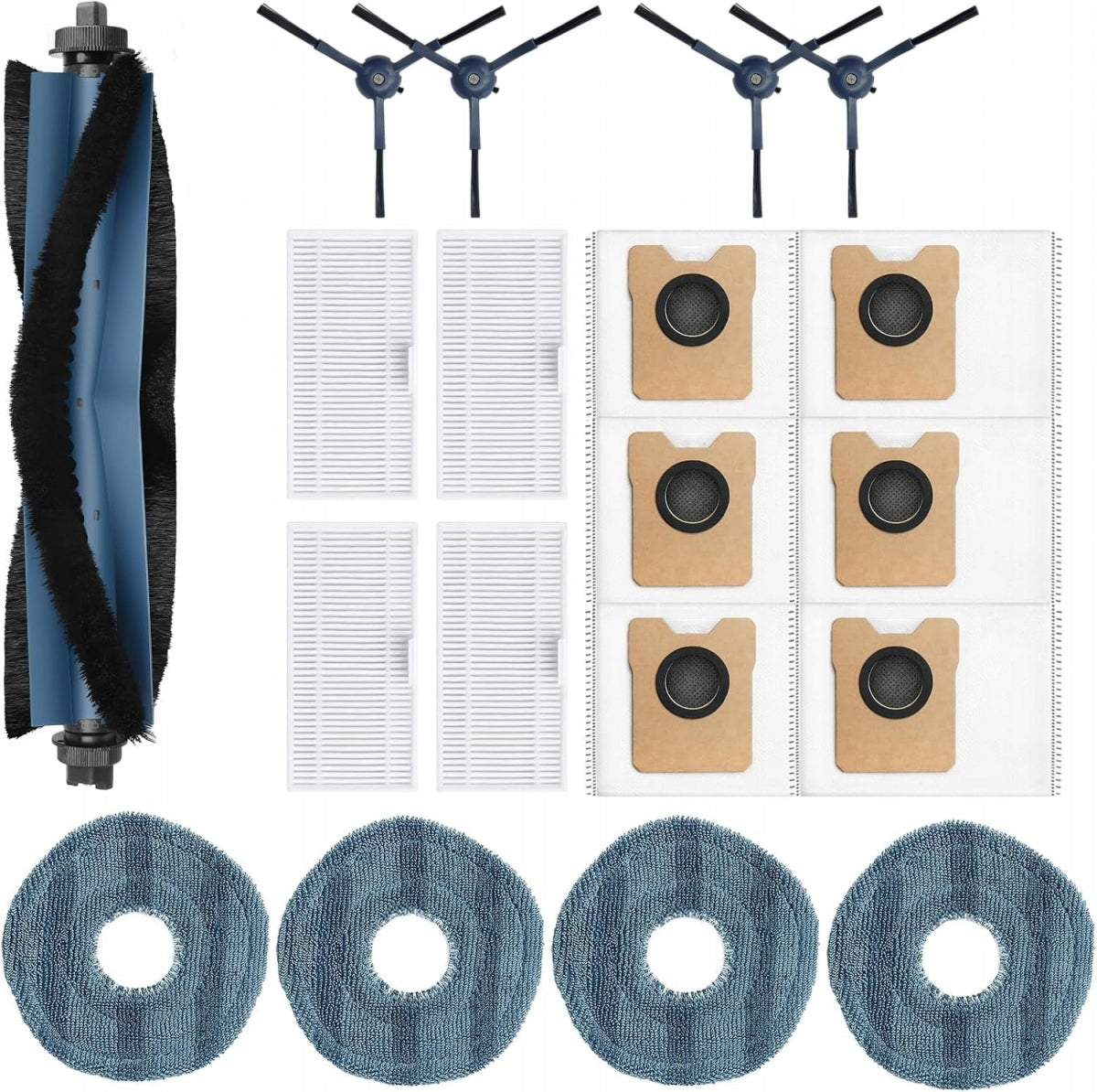 Main brush set side filters mop bags for Eufy Omni C20