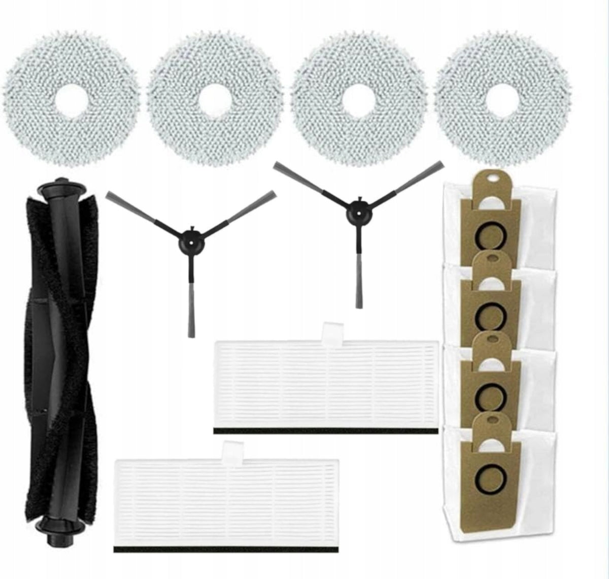 Main brush set side mop bags filters for Proscenic M9 / M9 Pro