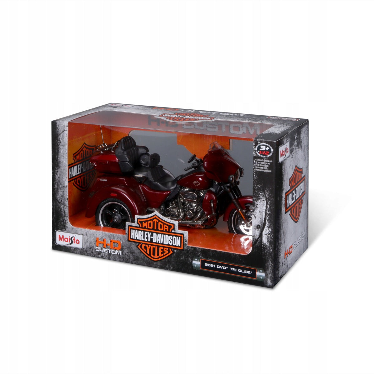 Maisto - H-D Trikes - 2021 CVO Tri Glide, metal červená, 1:12 Assembly diecast