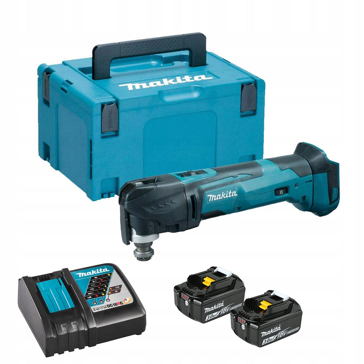 Makita DTM51RFJ Multifunction Tool 18V LXT 6-Speed IOS Set 2x3Ah