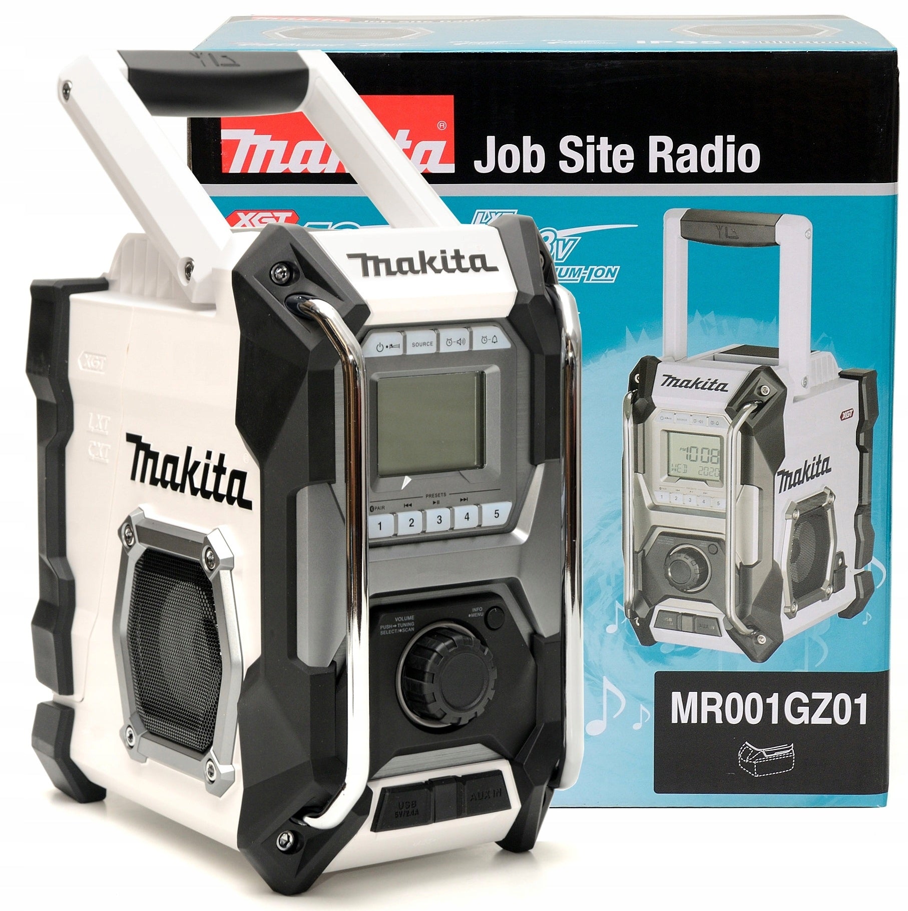Makita MR001GZ01 AUX 18V LXT 12V CXT 40V XGT 230V IP65 Building Radio