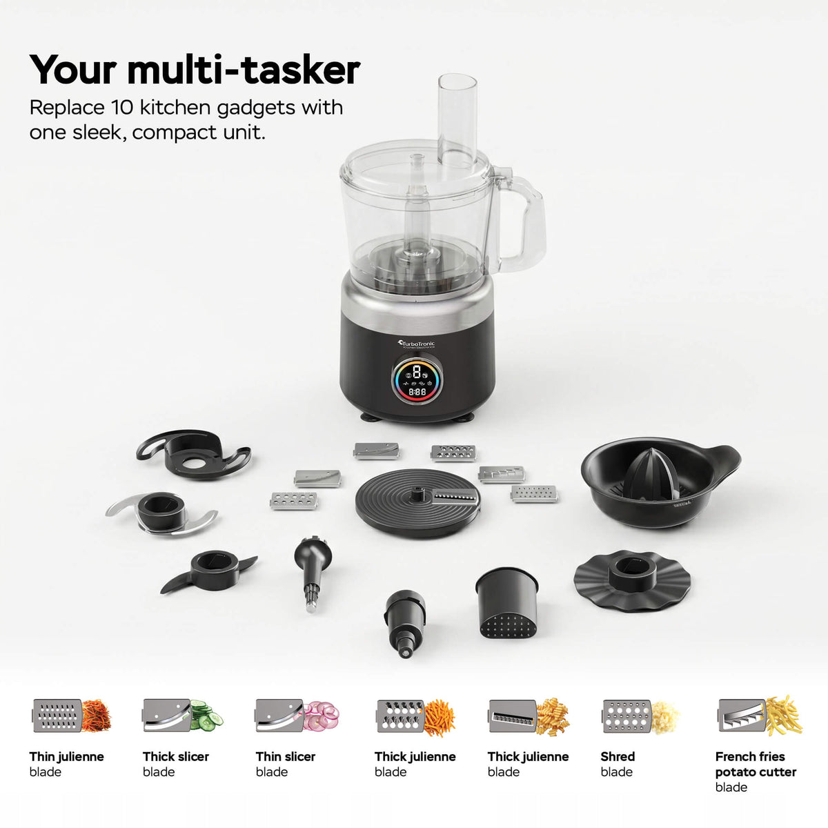 Malakser food processor potato grater pies shredder 1900 W 1,2L Packaging status original