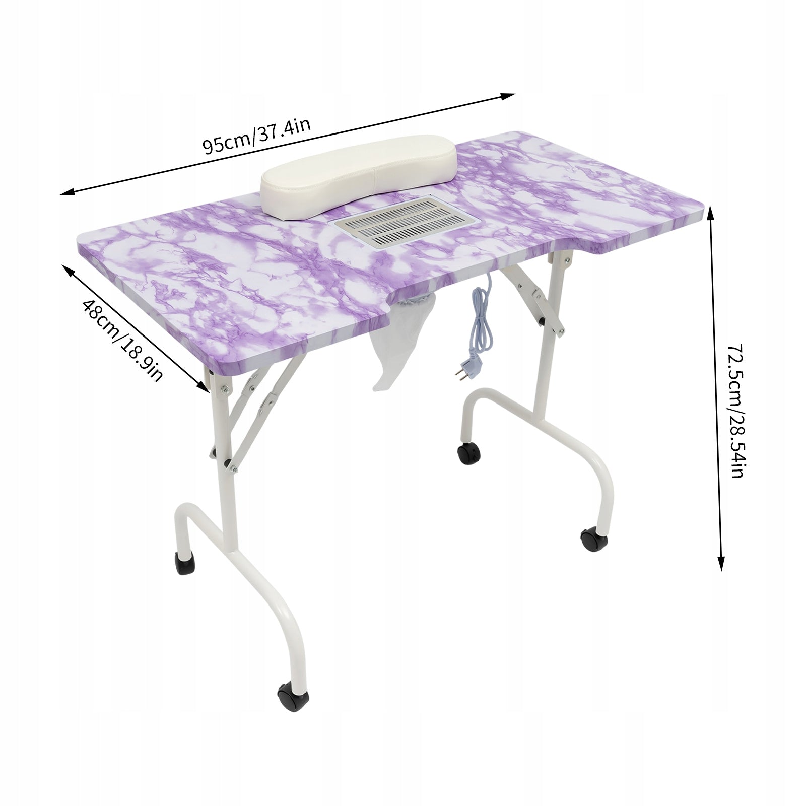 Manicure Nail Table Portable Foldable Manicure Table for Nail Salon EAN (GTIN) 747495462752