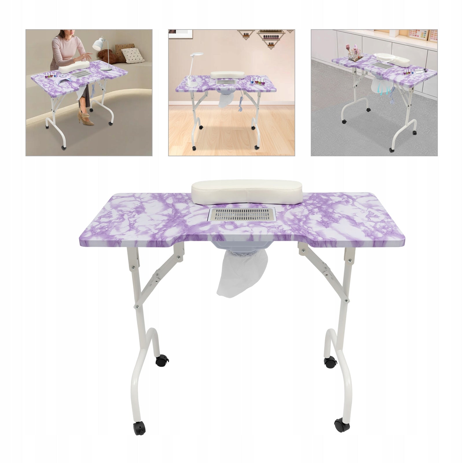 Manicure Nail Table Portable Nail Table Folding Manicure Table 5.5w 2800rpm