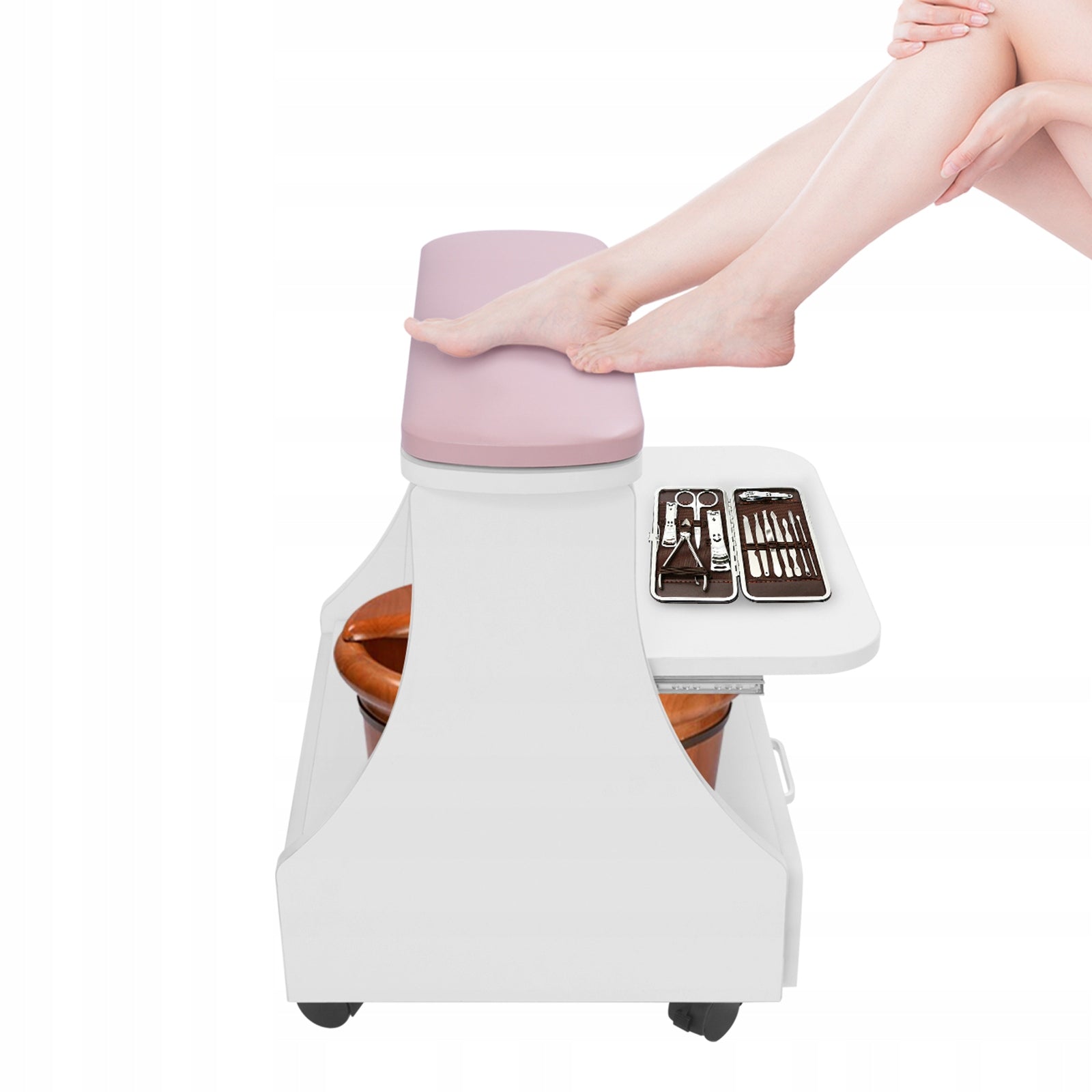 Manicure Pedicure Stool with Foot Rest & Basin Space