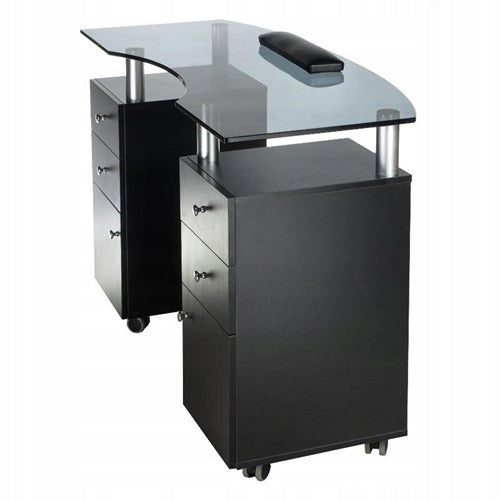 Manicure table cosmetic desk for nail styling BD-3453 black Color black