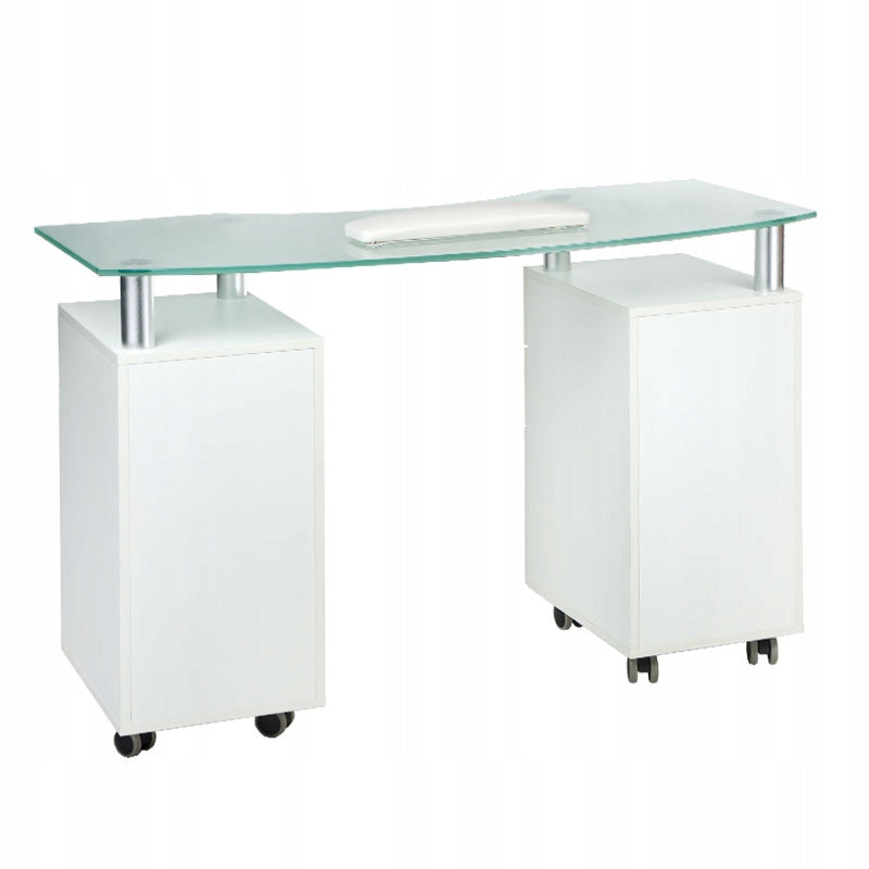 Manicure table cosmetic desk for nail styling BD-3453 white Color white