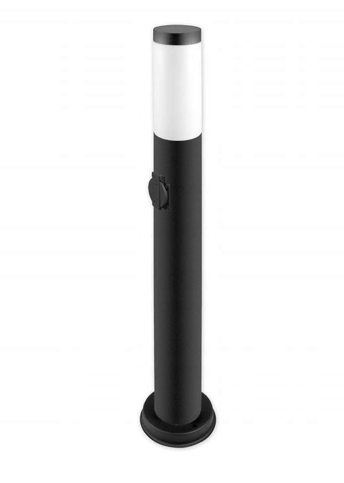 Manila H65 Garden Standing Lamp with Socket Round Black Mounting screwed freestanding