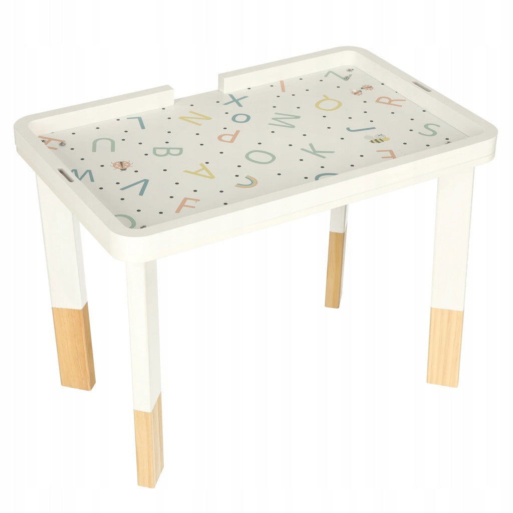 Manipulation board LULILO LUDO wooden table sensory 2in1 mint Kid's age 3+ years