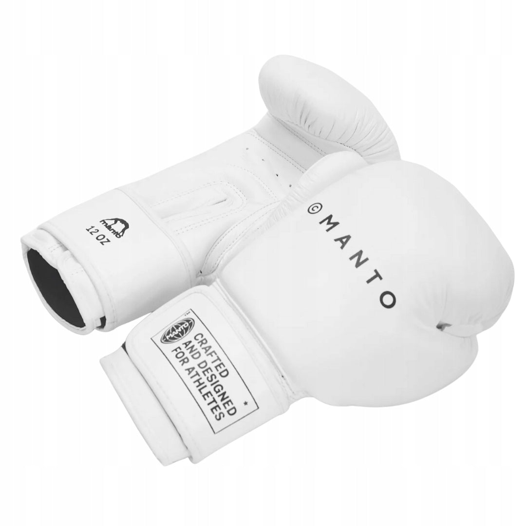 Manto BOXING GLOVES Impact+ white genuine leather 12oz Packaging status original