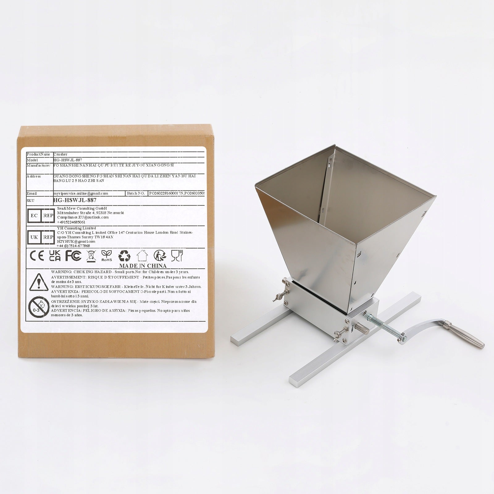 Manual Malt Mill Crusher, Grain Grinder, Grain Mill Grinder 4L Manufacturer code 766511