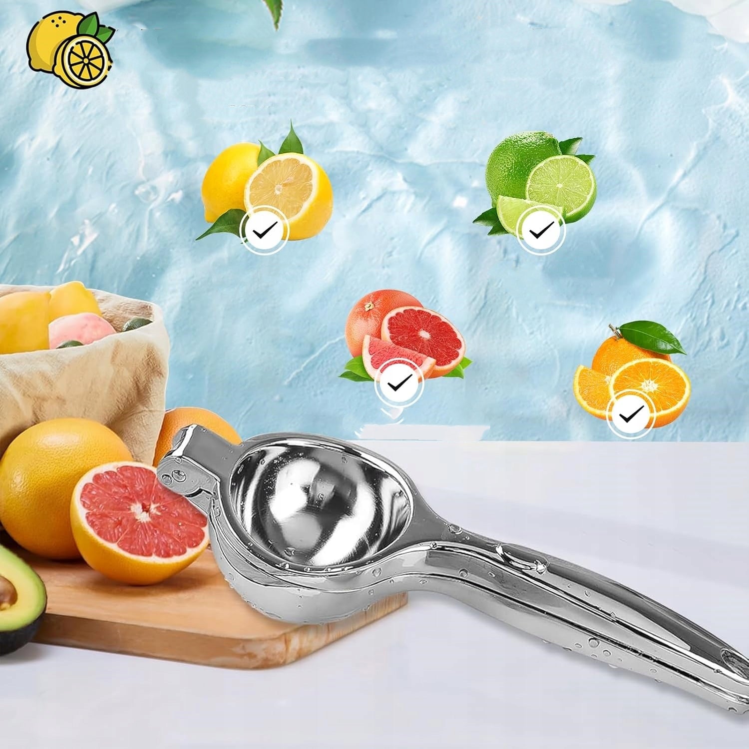 Manual Metal Citrus Juicer Press for Lemons and Limes Brand no brand