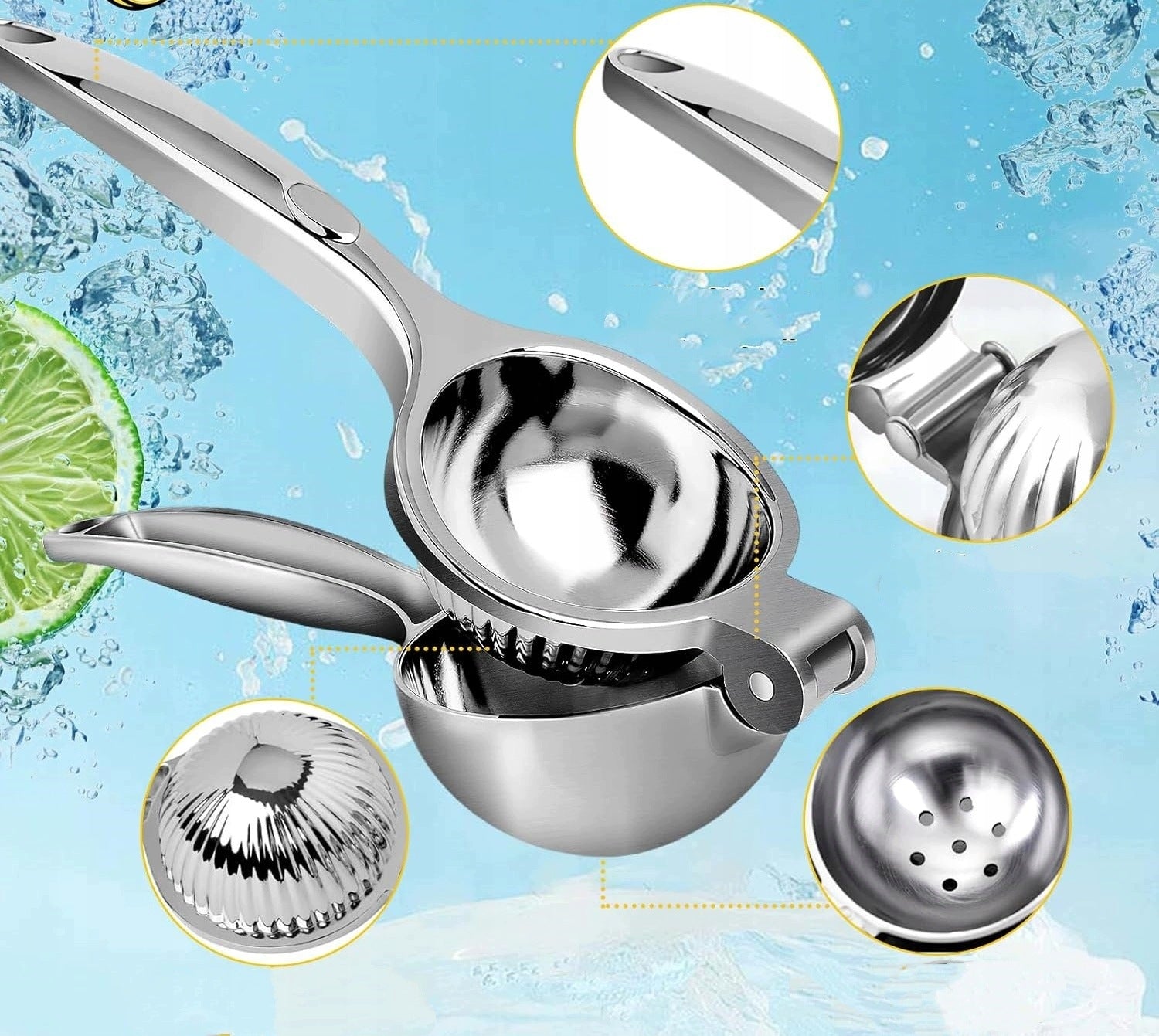 Manual Metal Citrus Juicer Press for Lemons and Limes Packaging status original