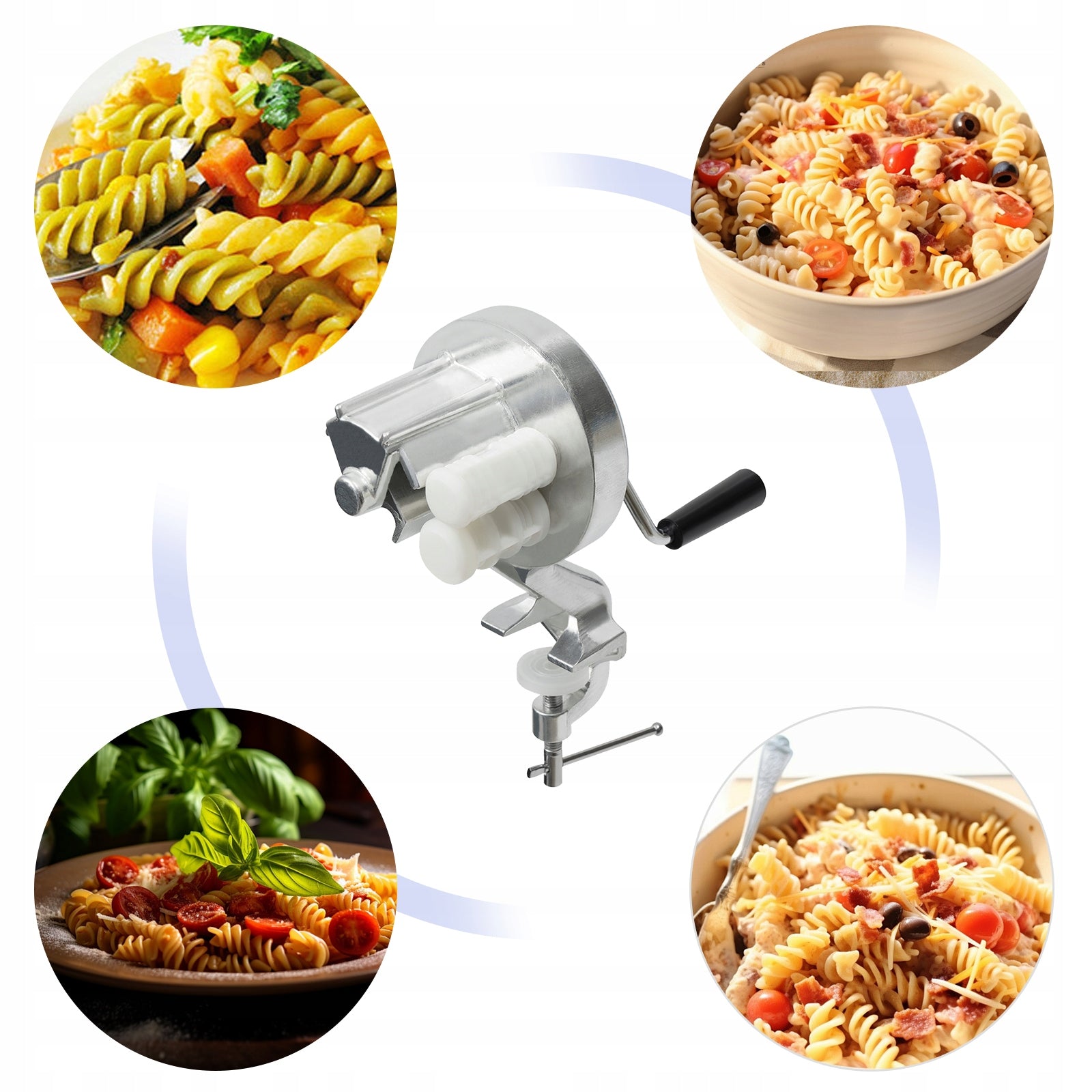 Manual Noodles Press Machine Noodle Maker for Making Conchiglie Silver Manufacturer code sgthydesbghr