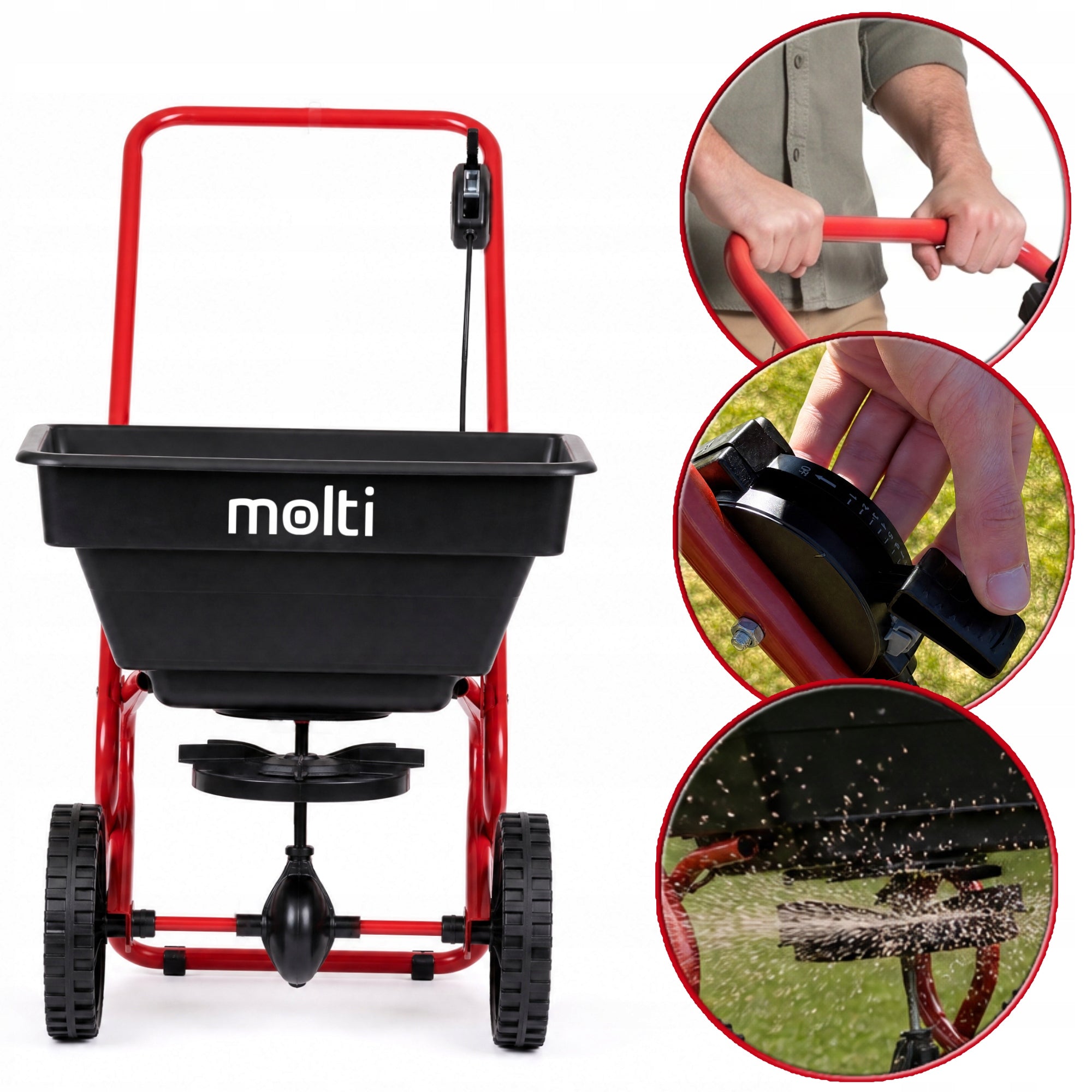 Manual Seed Drill for Grass Seeds FERTILIZER Garden Spreader 14L Power supply handheld