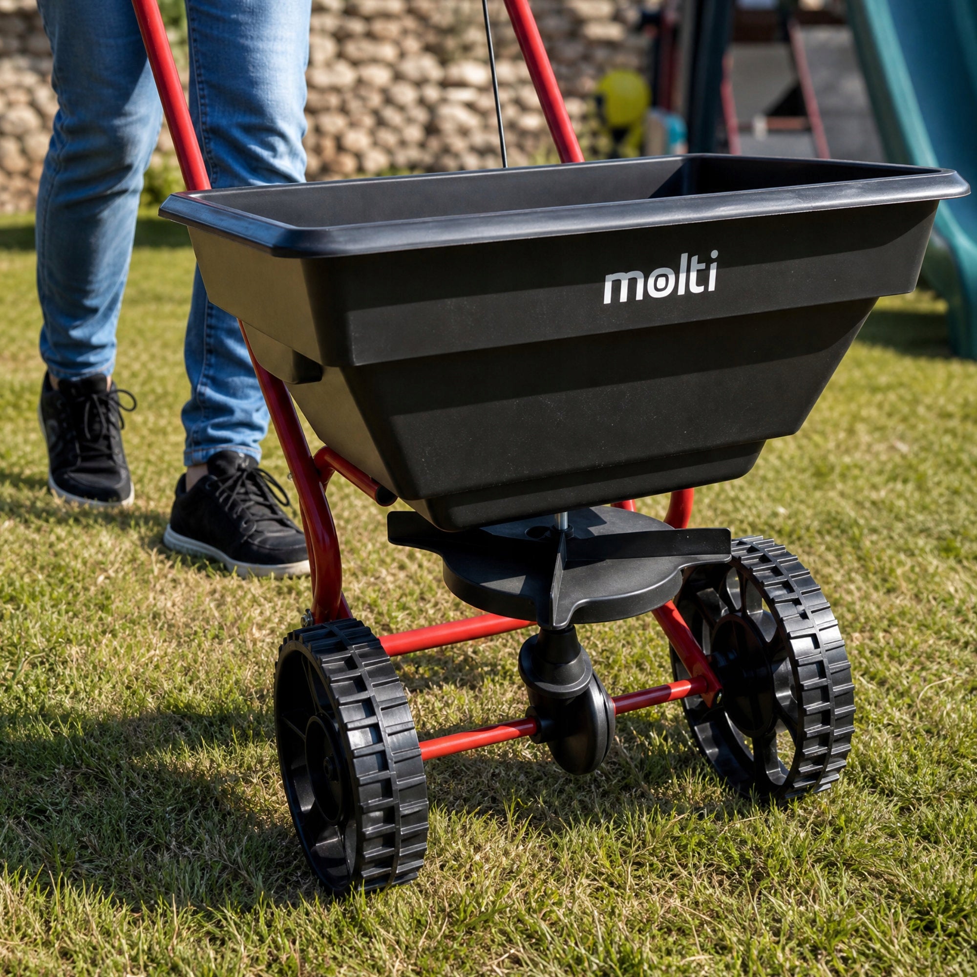 Manual Seed Drill for Grass Seeds FERTILIZER Garden Spreader 14L Product weight with unit packaging 6.55 kg