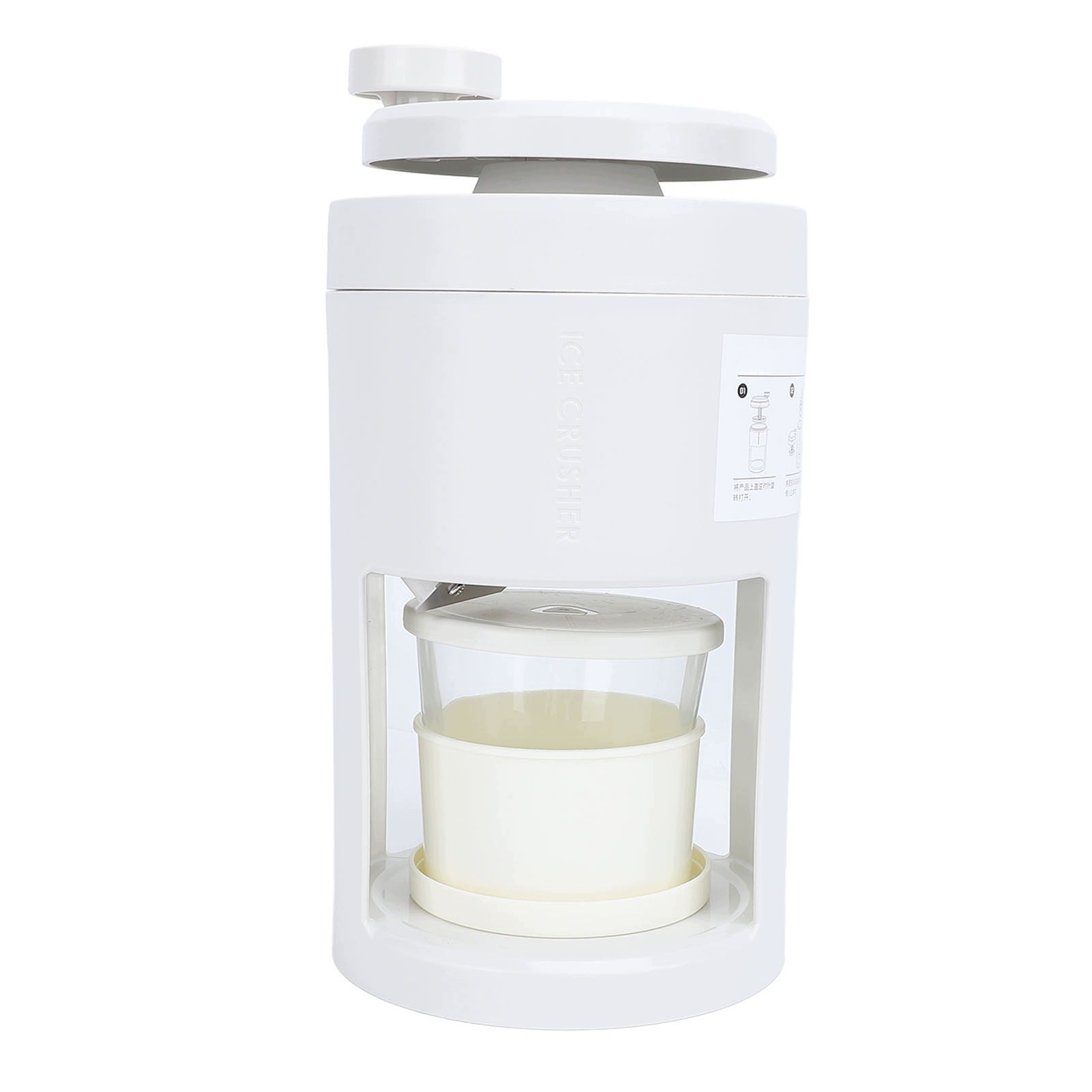 Manual Shaved Ice Machine with Glass Cup for Smoothie 7O Dominant color multicolor