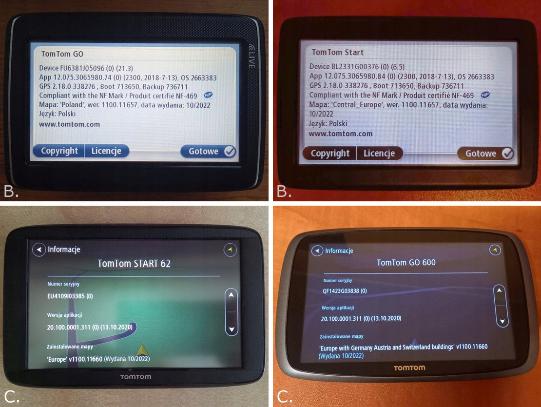 Maps Update TomTom XL XXL Start GO Toyota TNS Manufacturer code TomTom NAV2