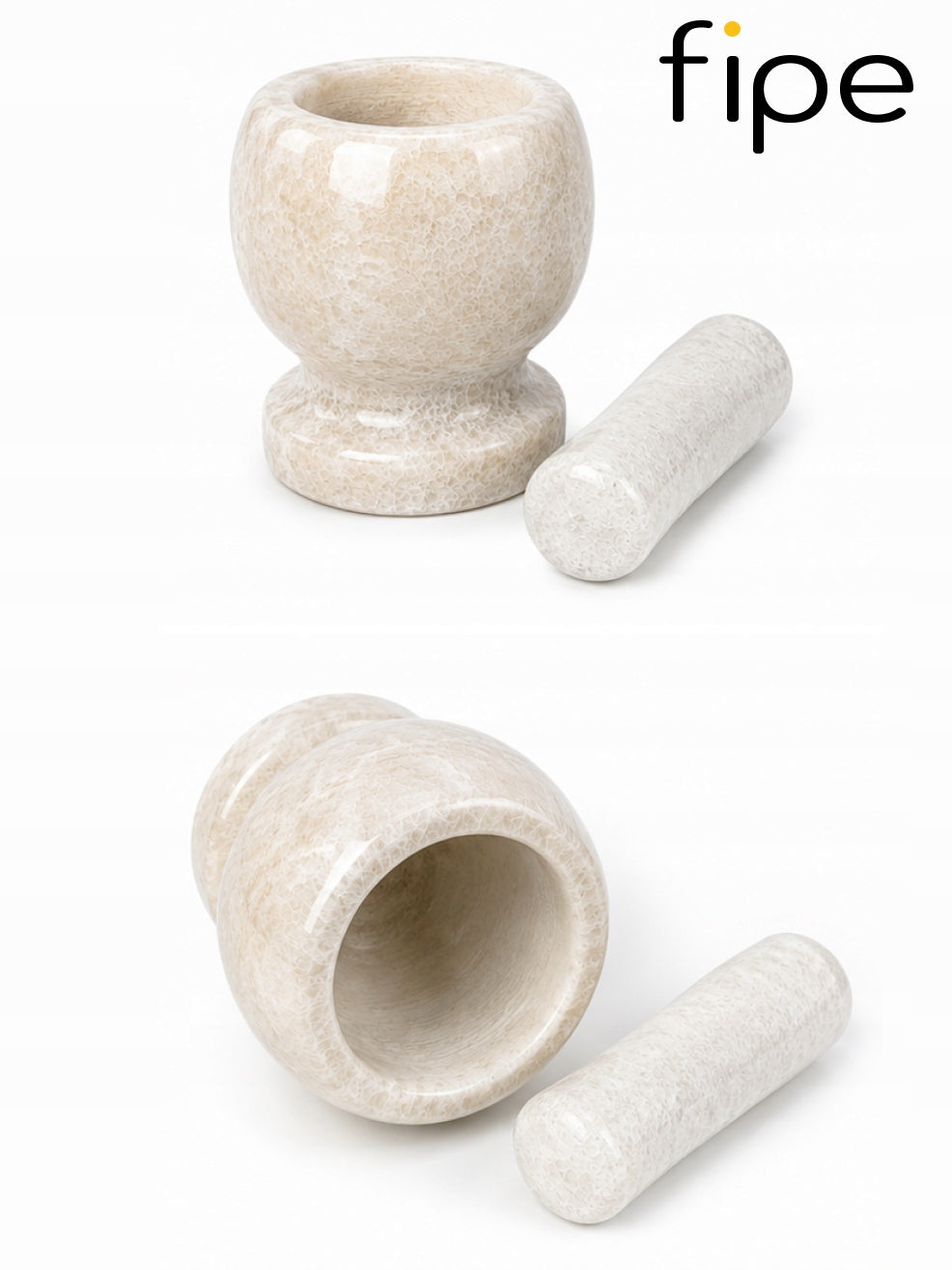 Marble Stone Mortar for Garlic Herb Spices Packaging status original