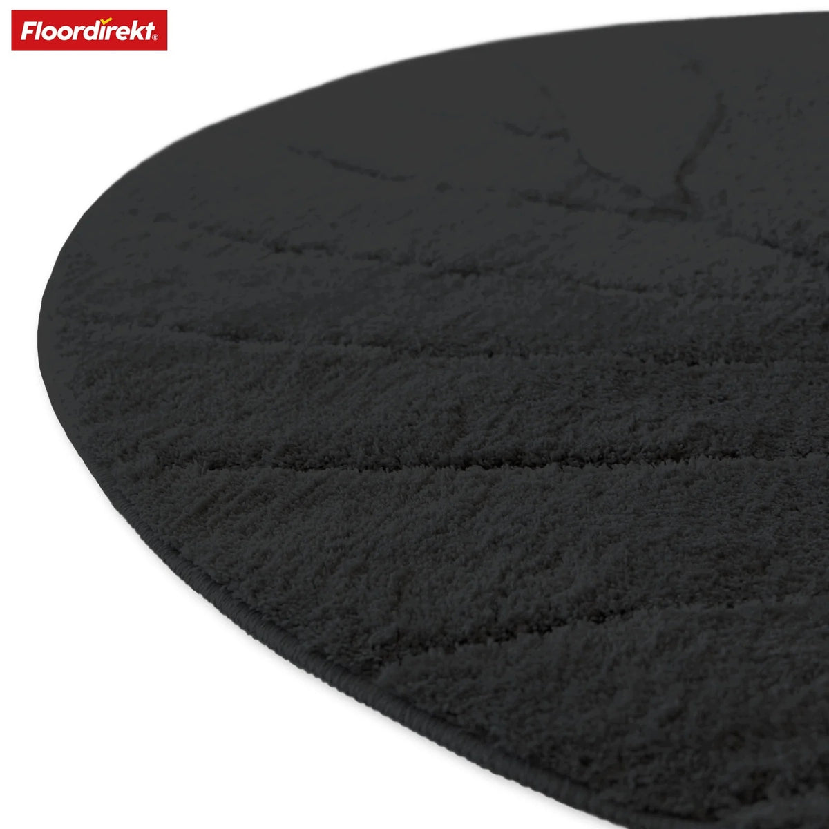 Maris Bathroom Mat Round Bathroom Mat 120 x 120 Black Brand no brand